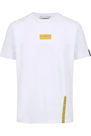 Iceberg Slim-fit white T-shirt in sustainable cotton jersey