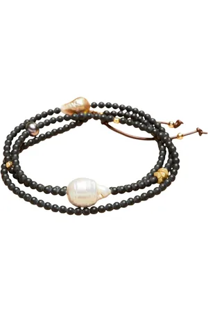 CATHERINE MICHIELS Collier Adan Agate noire. perle d
