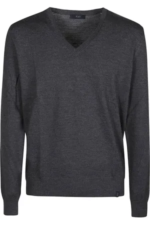 FAY V-neck Sweater Grey