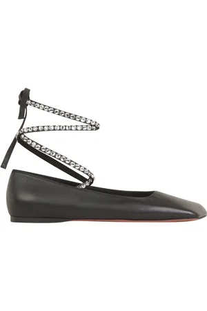 Amina Muaddi Crystals Ane Ballerinas