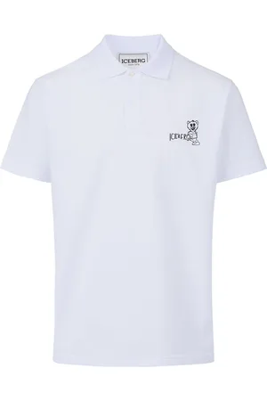 Iceberg White piqu� polo with Bear print