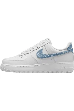 Nike Air Force 1 Low Essential White Worn Blue Paisley