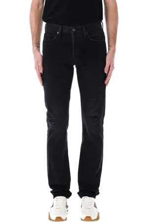 Tom Ford Straight Fit Denijm Rid And Repaired Nero