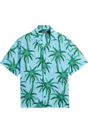 Jacquemus Camicie Celeste Con Stampa