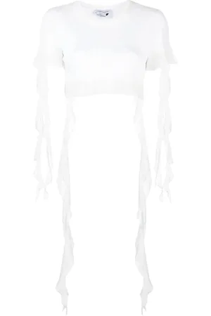 BLUMARINE T-shirt ruches white