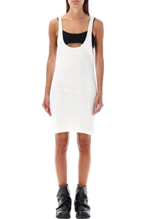 The Attico Jersey Mini Dress Bianco