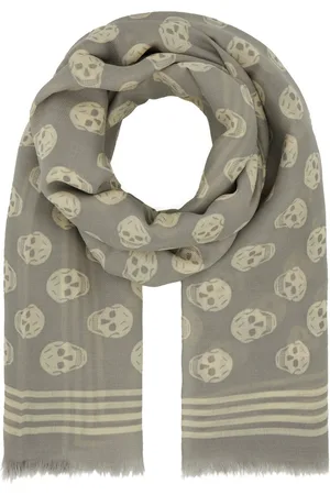 Alexander McQueen Printed wool scarf