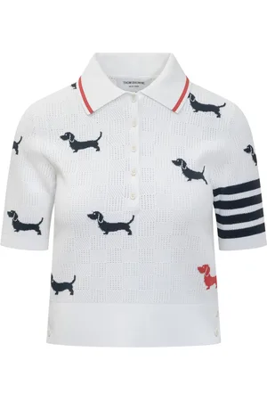 Thom Browne Polo Hector Intarsia