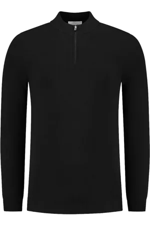 Pure Path Essential Knitwear Half Zip Sweater Black