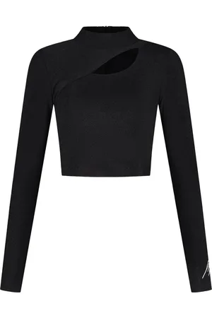 Malelions Women Sparkling Cut-Out Crop Top