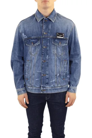 Dolce & Gabbana Heren Denim Jacquet met plaque