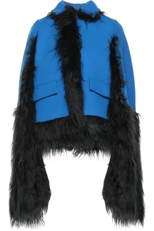 Maison Margiela Faux Fur Trimmed Cape Jacket