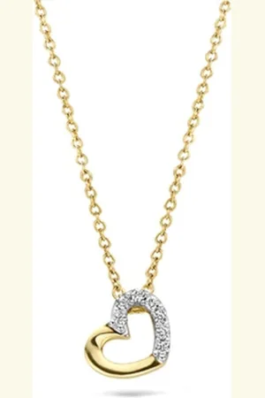 Blush Collier 3609YDI 14k Geelgoud 0,03crt G SI Briljant geslepen Diamant Hart 42cm
