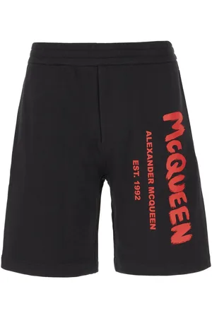 Alexander McQueen Black cotton bermuda shorts