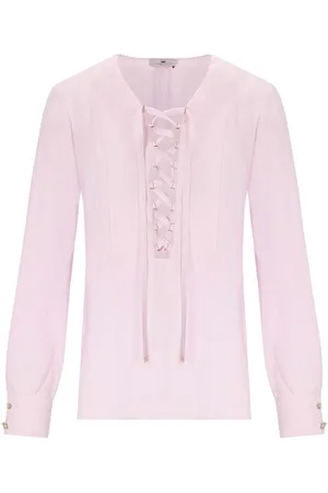 Elisabetta Franchi Quarzo Shirt With Laces Pink