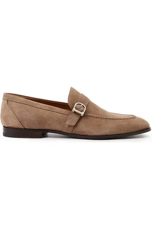 Iceberg Mud Calfskin Loafer with Side Strap and Buckle