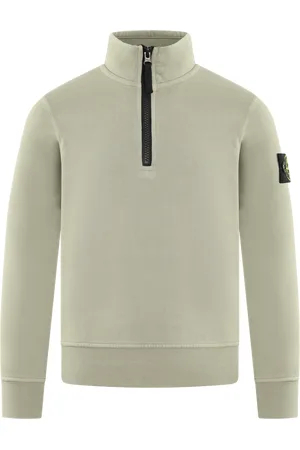 Stone Island Kids Half Zip Sweater Groen