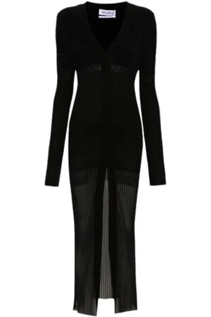 The Attico Midi Dress Black Degrade