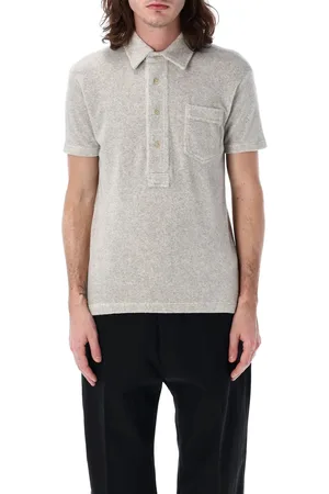 Tom Ford Luxury Toweling Polo Grigio