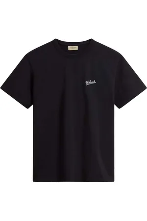 Woolrich Logo T-shirt T-shirts Zwart Cfwote0144mrut2926