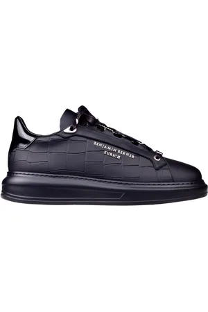 Benjamin Berner Achille Low Top Black Crocodile