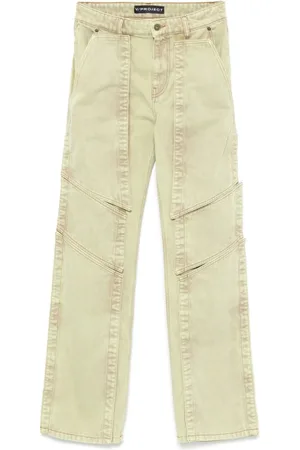 Y / PROJECT Velcro Multi Panel Jeans Light Green