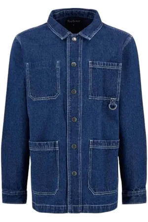 Barbour Veste denim brut Grindle poches plaquées MOS0418 IN32 Homme