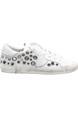 Philippe model Prsx low leather sneakers with applied studs