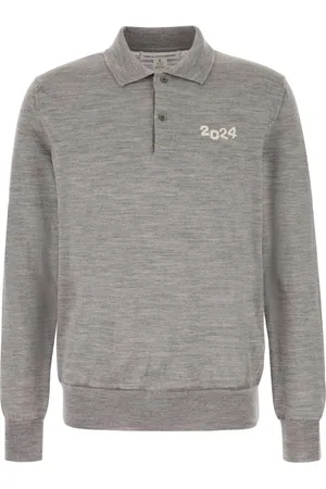 Comme des Garçons Comme des Garcons Melange grey wool polo shirt