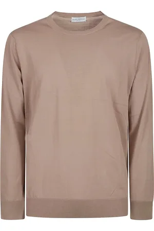 BALLANTYNE Plain Sweater Brown