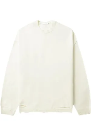 Helmut Lang Rib Crewneck Ivory