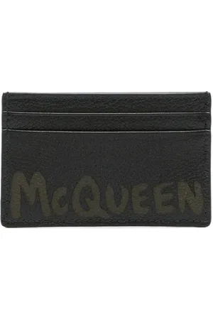 Alexander McQueen Black leather card holder