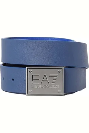 EA7 Blue belt dubbelzijdige blauwe riem
