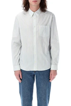 A.P.C. Edouard Shirt Pale Green Stripes
