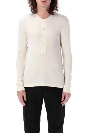 Tom Ford Long Sleeve Rib Serafino Bianco