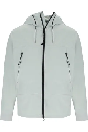 C.P. Company C.p. Company Shell-r Blue Fox Hooded Jacket Gray