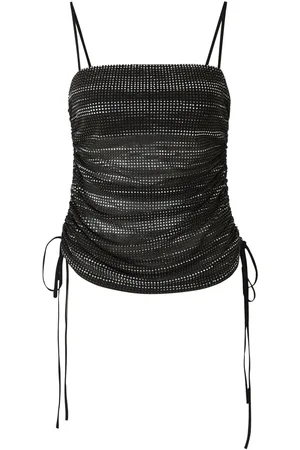 Alexander Wang Crystal Ruched Top