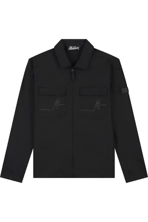 Malelions Men Cotton Zip Overshirt