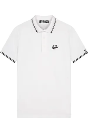 Malelions Men Signature Polo - White/Black