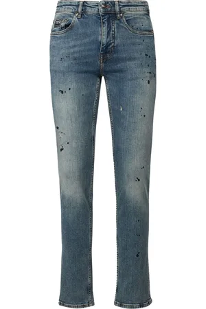 VERSACE Blue Slim Jeans Milano Damaged