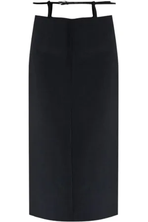 The Attico Midi Skirt Black