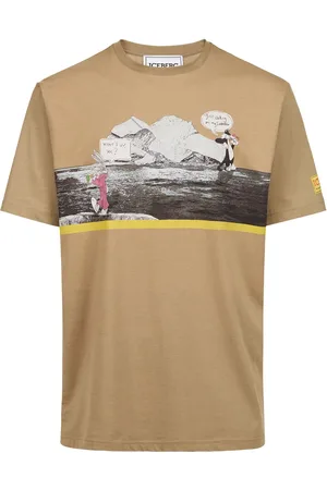 Iceberg Mud colored regular fit cotton jersey T-shirt with logo