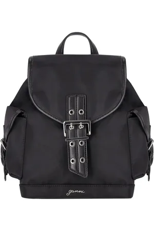 Ganni Bucky Black Small Backpack Black