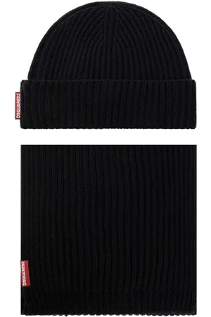 Dsquared2 Warmy Logo Tag Beanie And Scarf Set
