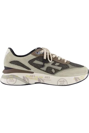 Premiata Heren Moerun Sneaker Grijs/Bruin