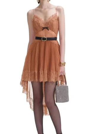 Self-Portrait Dresses Brown