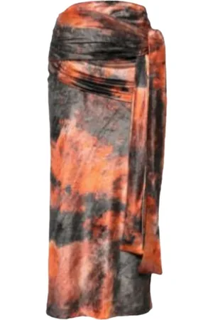 Acne Studios Midi Skirt - Rust Orange