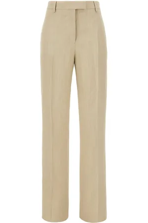 Salvatore Ferragamo Sand viscose blend pants