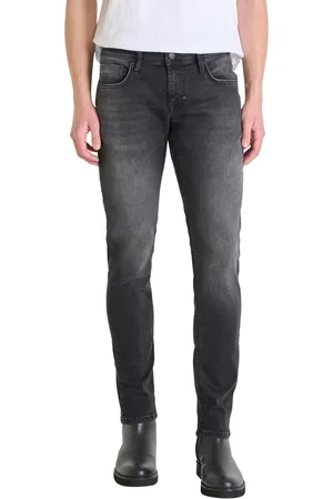 Antony Morato JEANS OZZY TAPERED FIT IN COATED BLACK BLACK DENIM