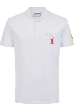 Iceberg Regular fit white polo in pique fabric